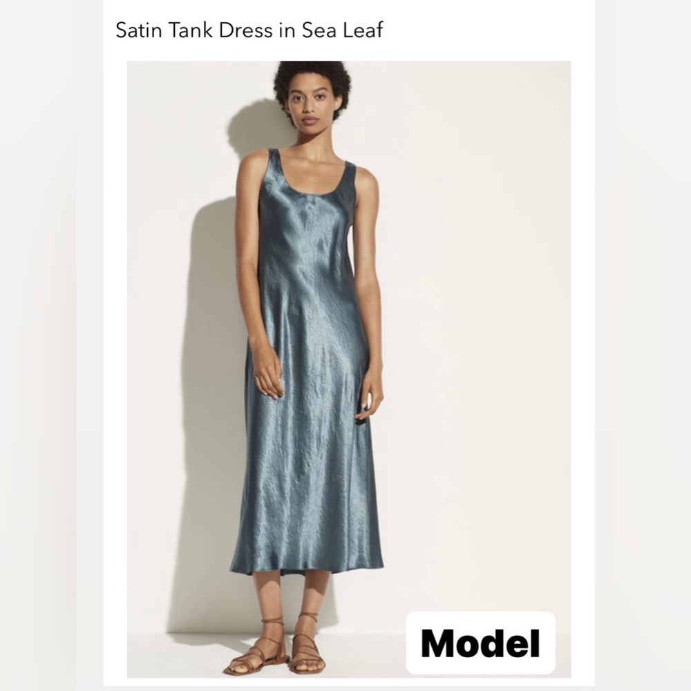 VINCE SATIN TANK DRESS - Worn Once - XL. Chic & Versatile!